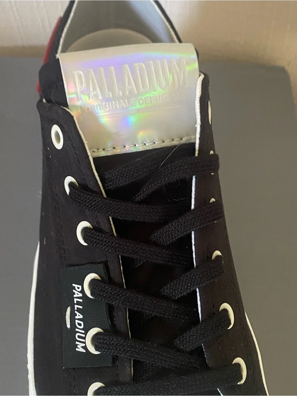 Palladium Revolt Lo TX in Black and Marshmallow